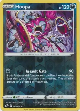 Crown Zenith Hoopa #83/159 reverse holo